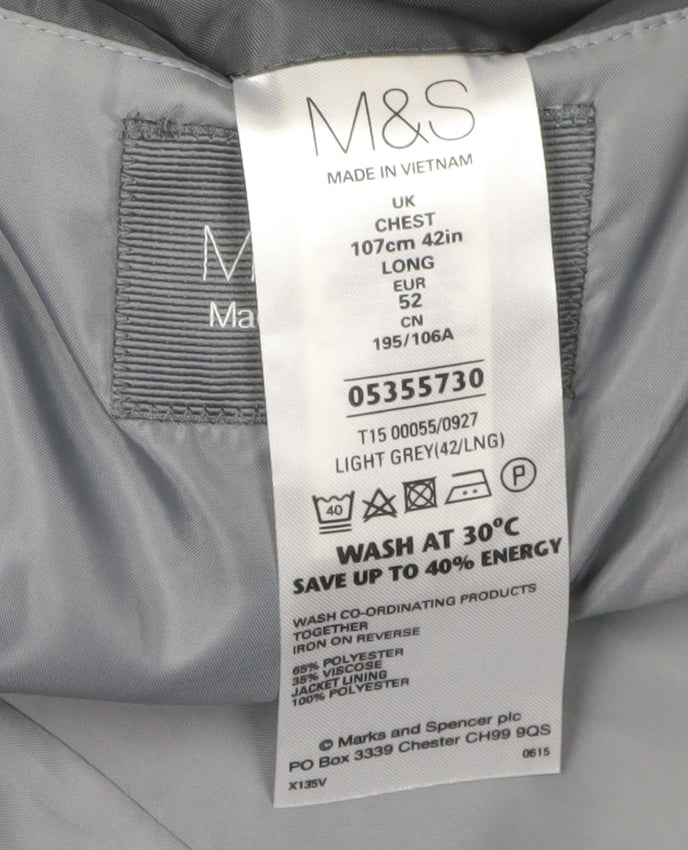 Marks & Spencer Men's Grey Blazer Size 42L