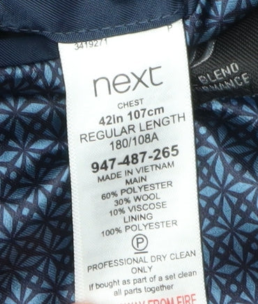 Next Men's Blue 42R Blazer, Classic Regular Fit