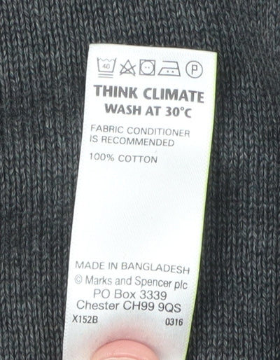 Marks & Spencer Men's Grey Cotton Pullover Jumper L