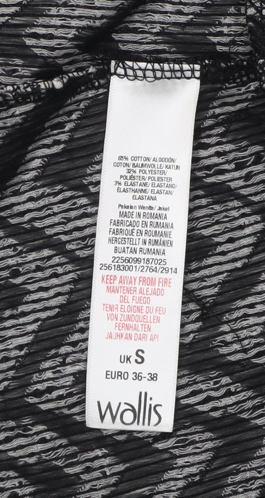 Wallis Women's Black Geometric Cardigan Size S