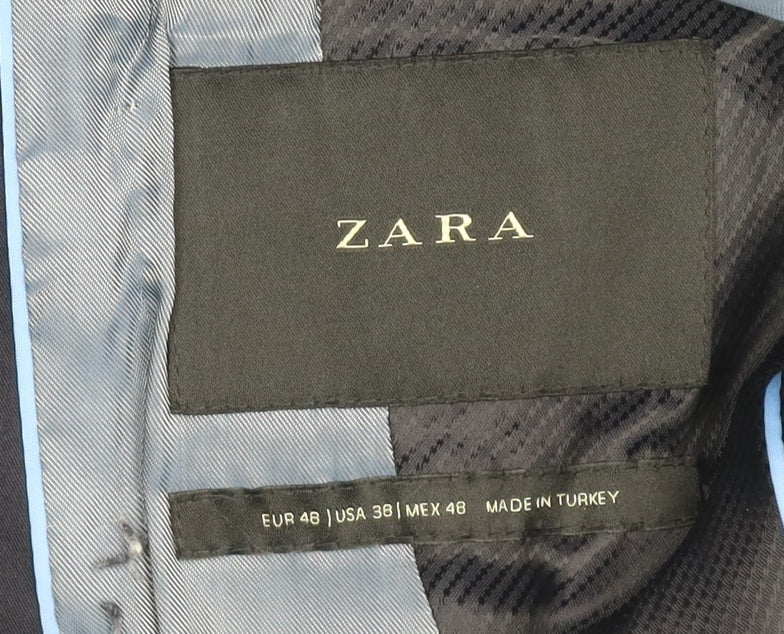 Zara Men's Black Blazer, Size 38R, Excellent Condition
