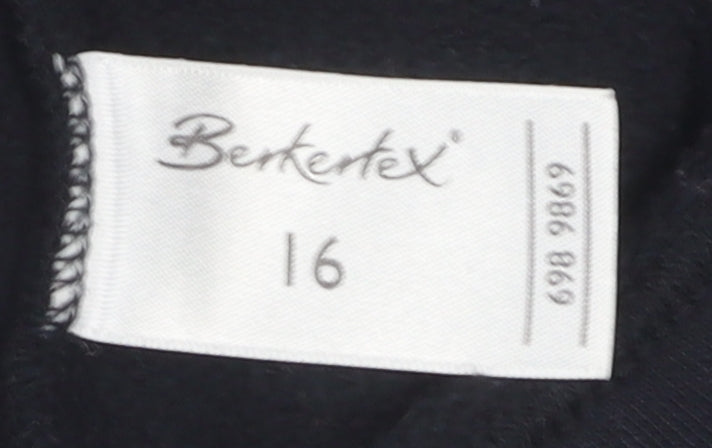 Berkert V Women's Black Pullover Sweatshirt Size 16