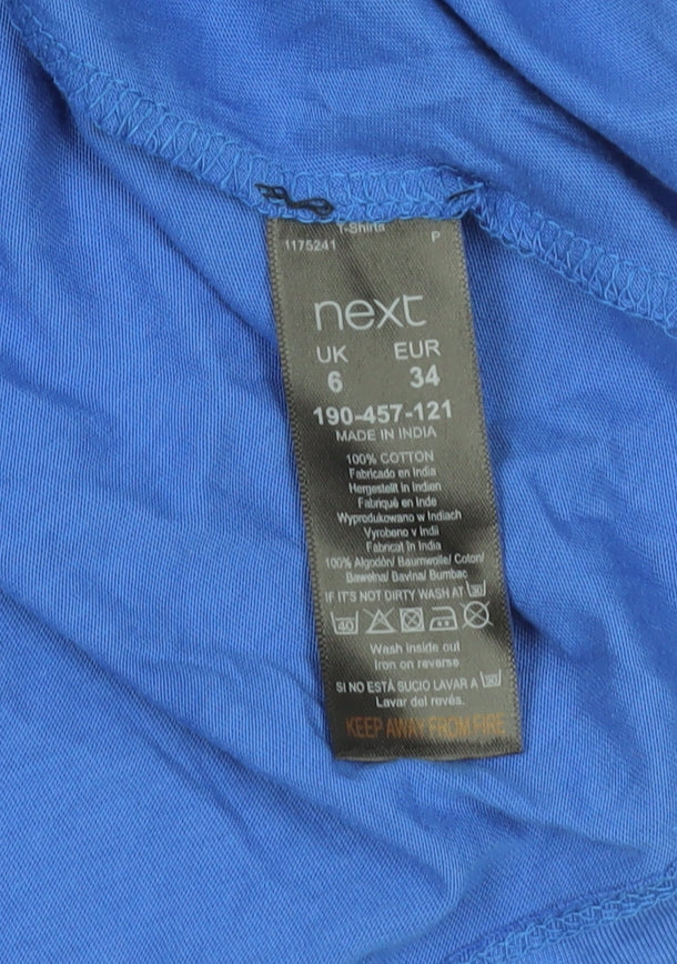 Next Women's Blue One Shoulder Camisole Top UK 6