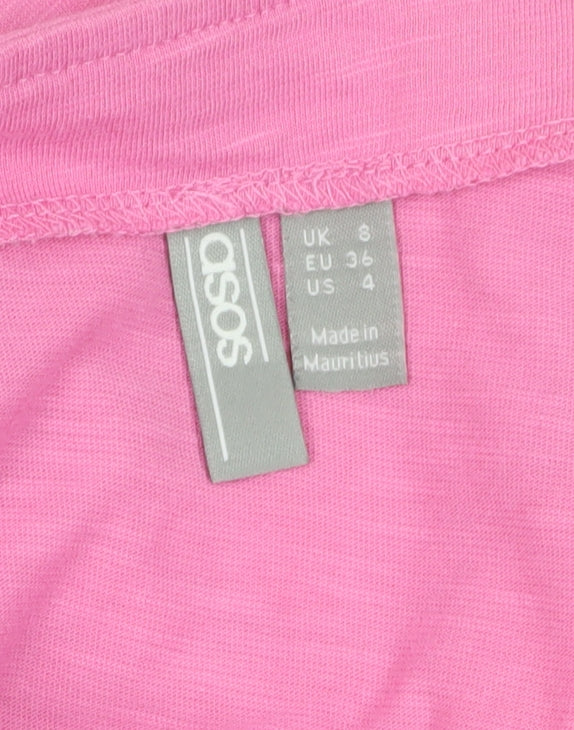 ASOS Womens Pink A-Line Dress Size 8