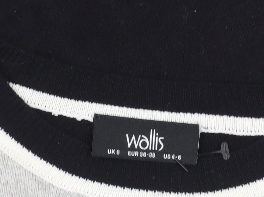 Wallis Women's Grey Black Pullover Jumper S