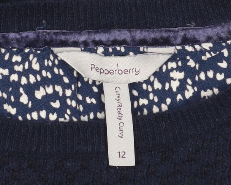 Pepperberry Women's Blue Pullover Jumper Size 12