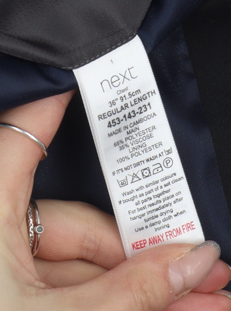 Next Men's Black Blazer Size 36 Regular Fit