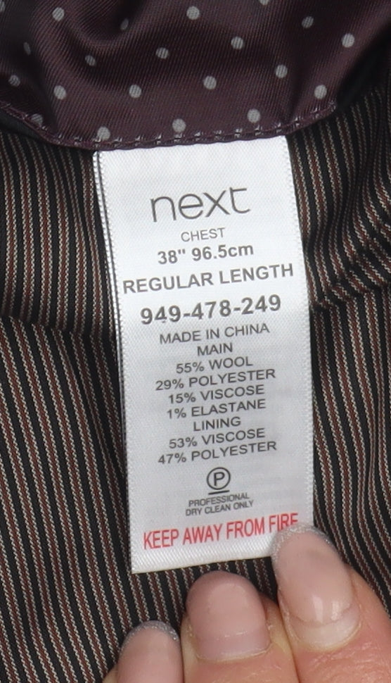 Next Men's Brown Check Blazer - Size 38R - Formal
