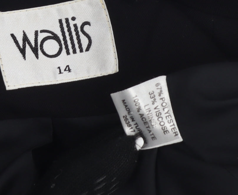 Wallis Women's Black Embroidered Blazer Size 14