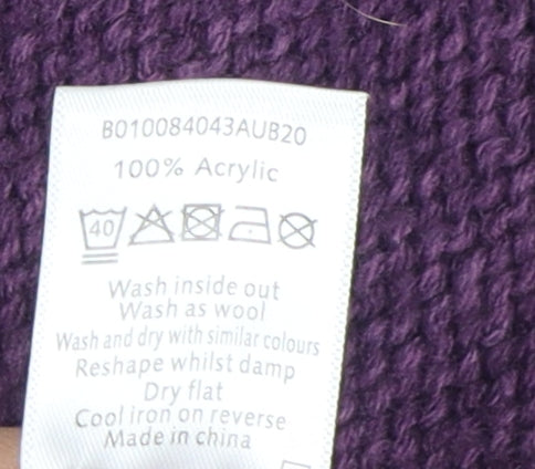 Bonmarché Women's Purple Collared Cardigan M