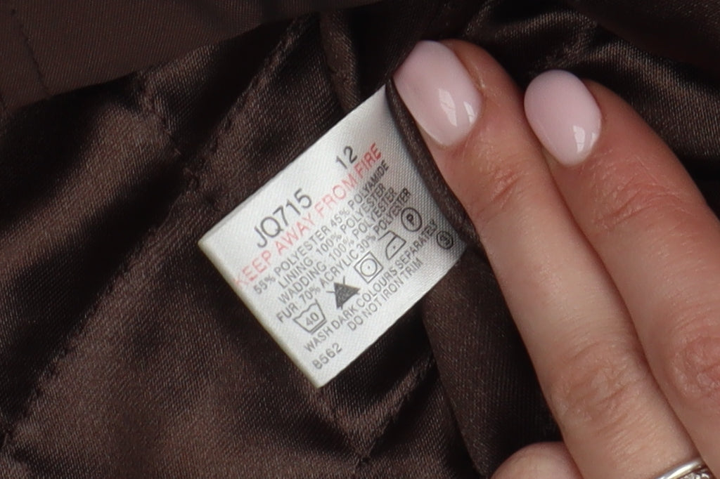 Changes by Together Brown Hooded Parka Coat Size 12