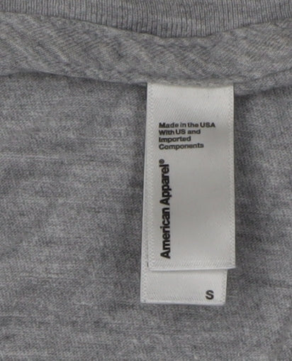 American Apparel Grey T-Shirt, Unisex S, Casual Basic