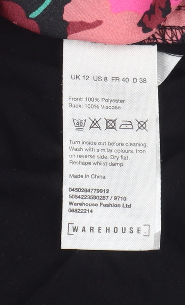 Warehouse Women’s Floral T-Shirt, Multicoloured, Size 12