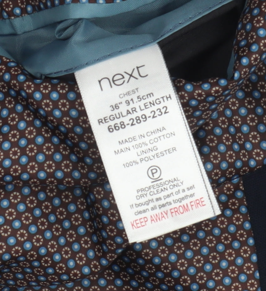 Next Men's Blue Blazer, 36, Regular Fit