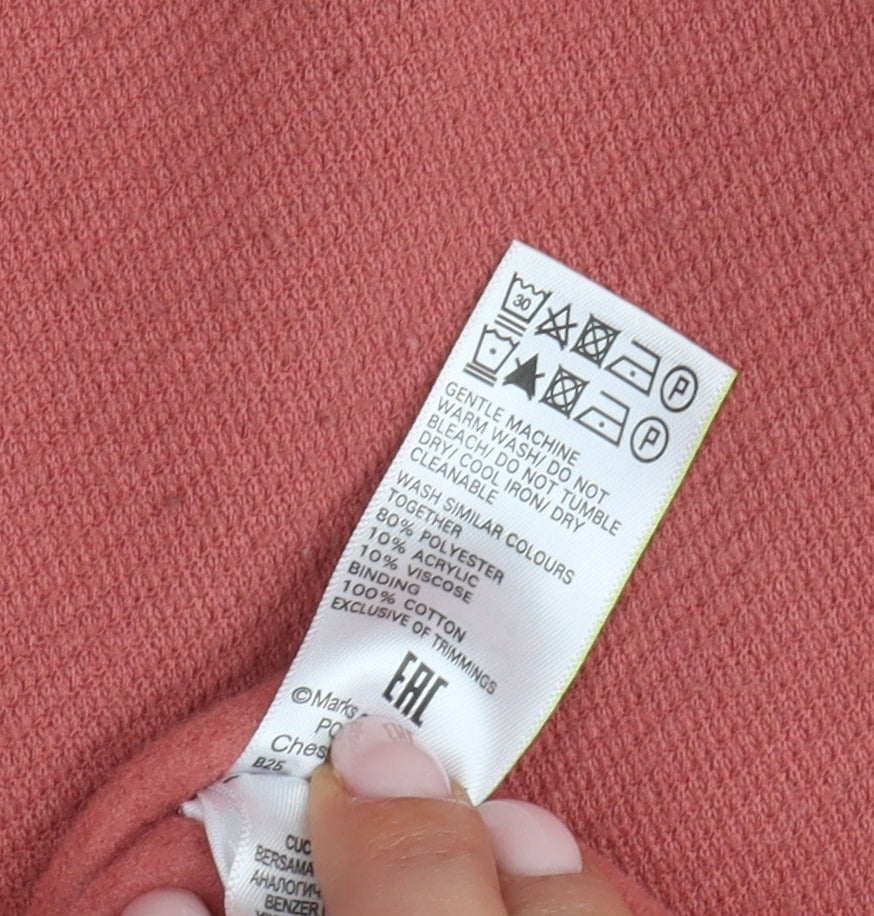 Marks & Spencer Women's Red Mid-Length Coat - Size 10