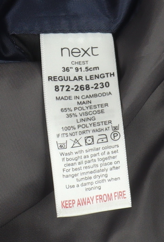 Next Men's Blue Blazer 36 Regular Fit Formal
