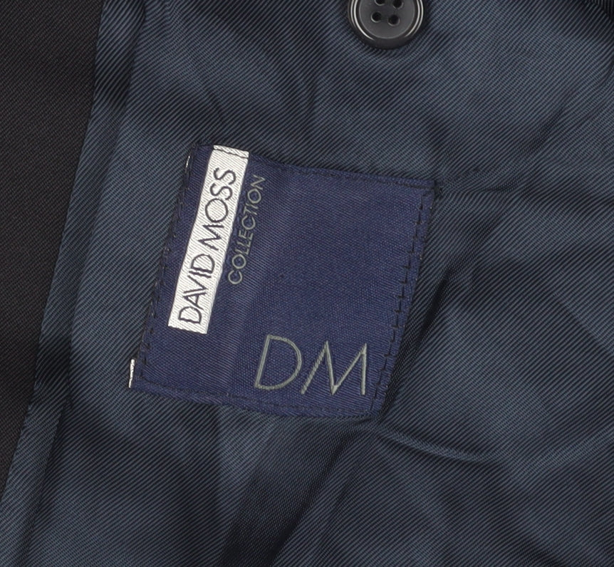 David Moss Men's Black Blazer, Size 40R, Excellent Condition
