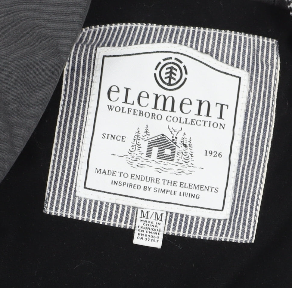 Element Unisex Grey Parka Jacket M Hooded Autumn