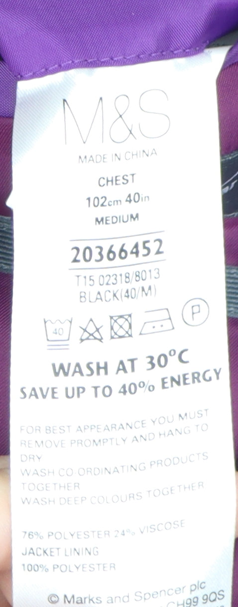 Marks & Spencer Men's Black Suit Jacket 40R