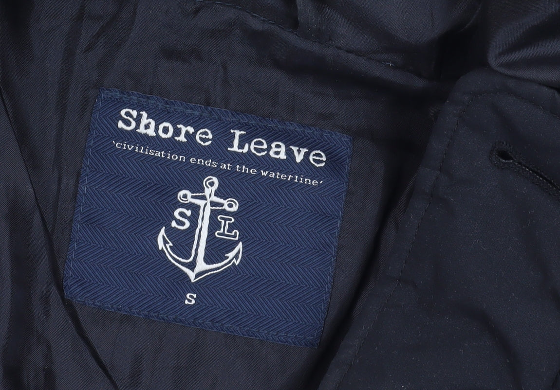 Shore Leave Men's Black Hooded Parka Jacket Size S