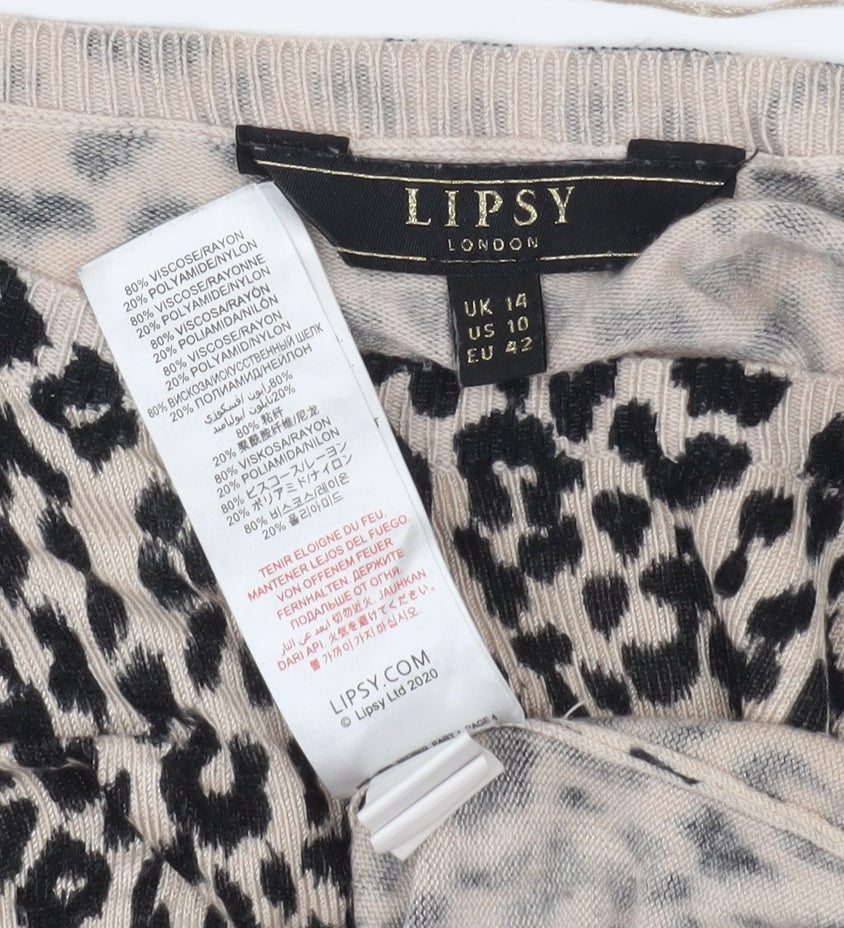 Lipsy Women's Multicoloured Blouse Size 14
