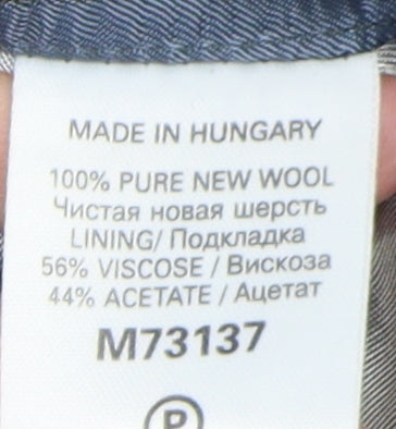 Next Men's Black Blazer 40R Regular Wool Formal