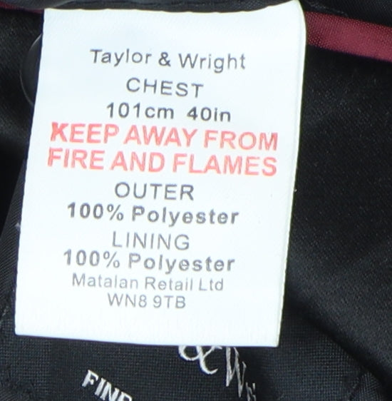 Taylor & Wright Men's Black Tuxedo Regular Fit Blazer 40R