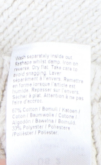 River Island Women's Ivory Collared Pullover Jumper Size 6