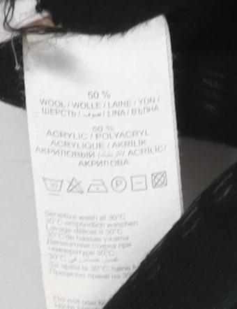 U.S. Polo Assn. Men's Black Wool V-Neck Jumper 2XL
