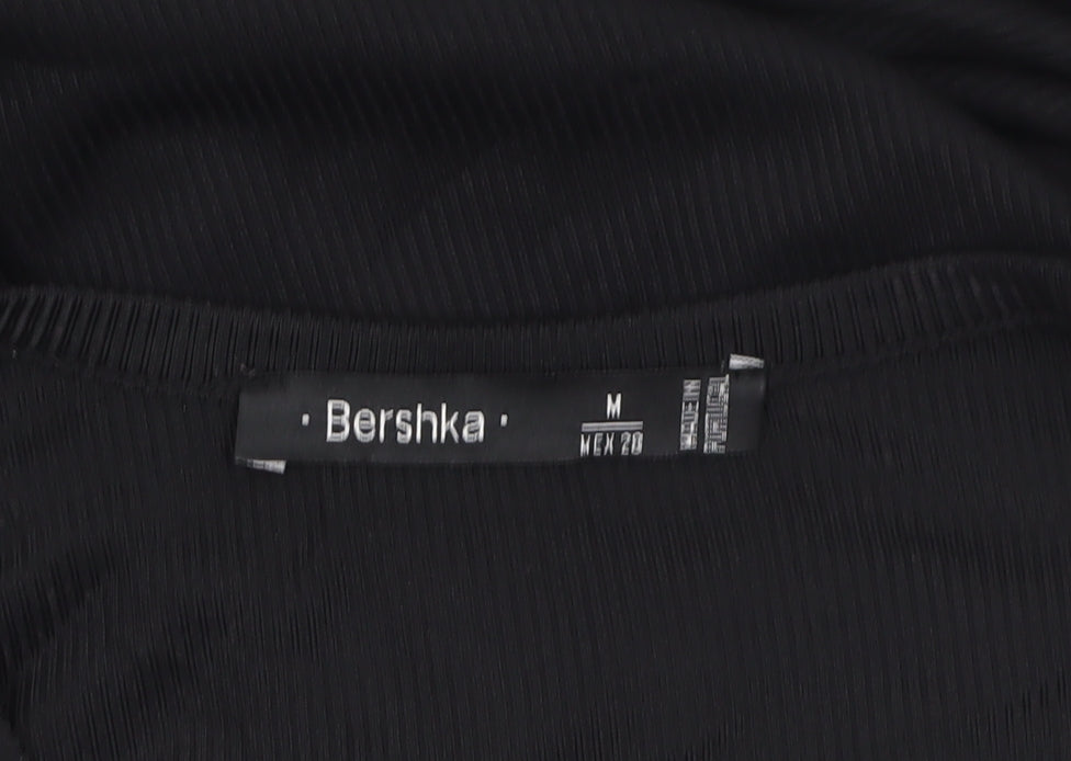 Bershka Women's Black T-Shirt Dress Size M
