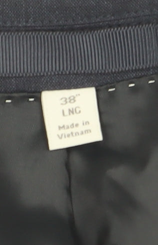 Mens Blue Blazer, 38L, Single-Breasted, Marks & Spencer