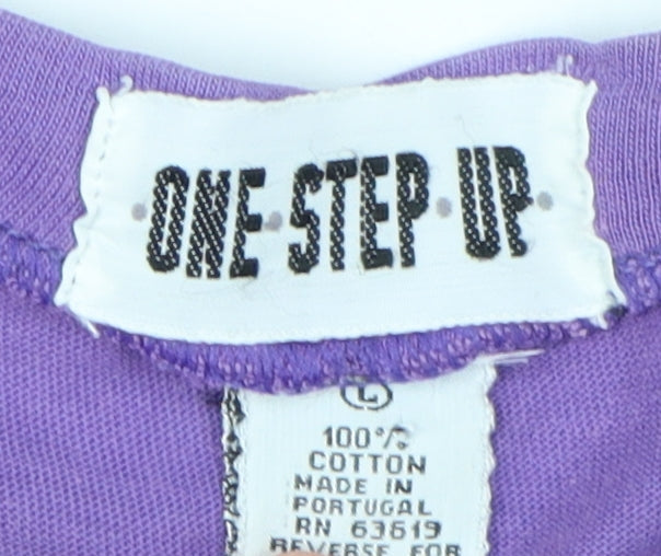 One Step Up Women's Purple Button-Up Shirt - L
