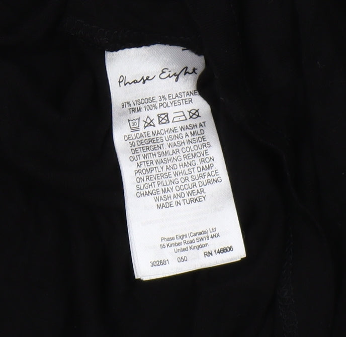 Phase Eight Women's Black Solid Top, Size 10