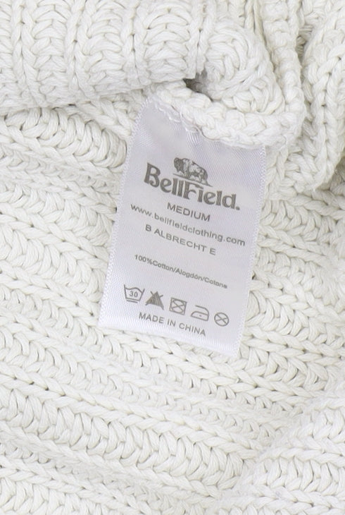 Bellfield Women's Ivory Chunky-Knit Pullover Jumper M