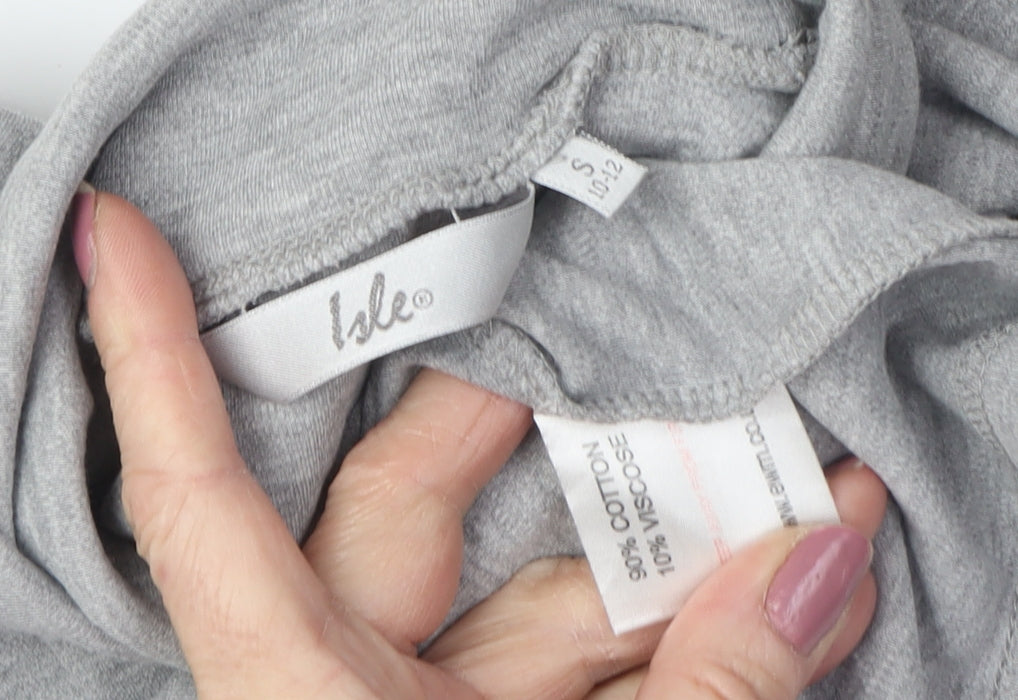 Isle Women's Grey Roll Neck Pullover Jumper Size S