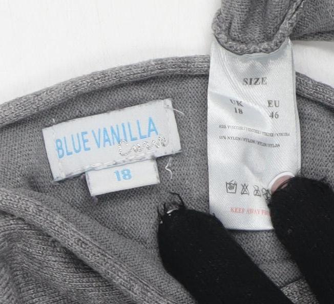 Blue Vanilla Women’s Grey Bow Jumper Size 18