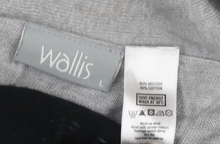 Wallis Women's Grey Cardigan, Size L, Relaxed Fit, Casual