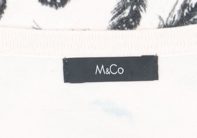 M&Co Women's Pink Feather Cardigan, Size 16
