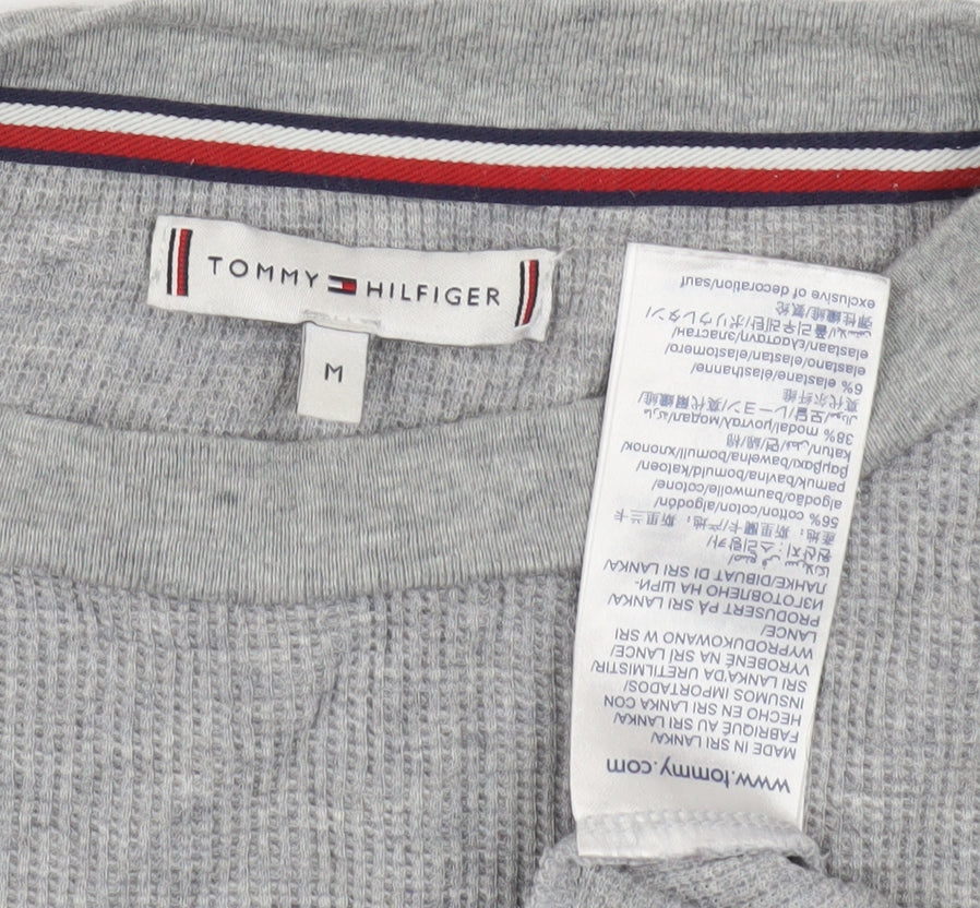 Tommy Hilfiger Unisex Grey Relaxed Fit T-Shirt M