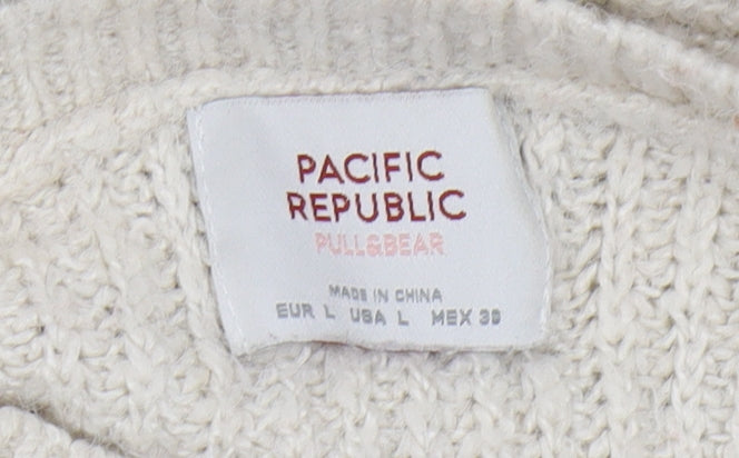 Pacific Republic Women's Ivory Chunky Knit Pullover Jumper