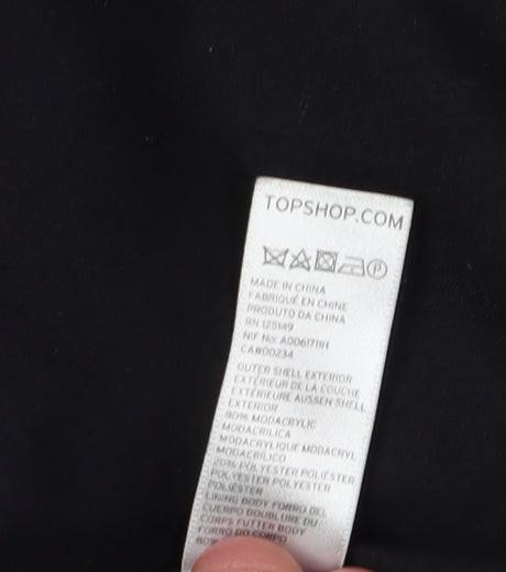 Topshop Women's Black Basic Jacket Size 6