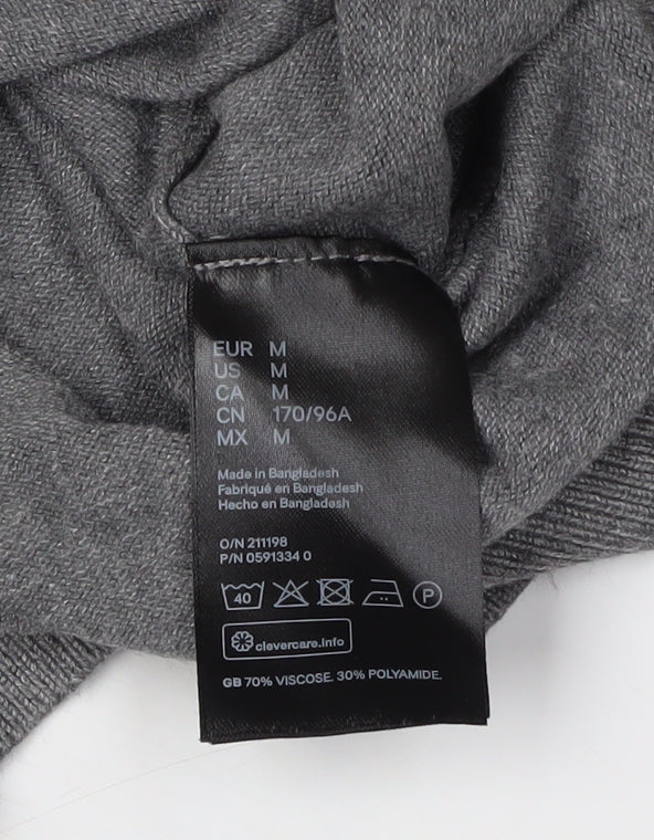 H&M Women's Grey Pullover Jumper, M, Crew Neck
