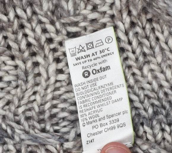 Marks & Spencer Women's Grey Pullover Jumper Size 14