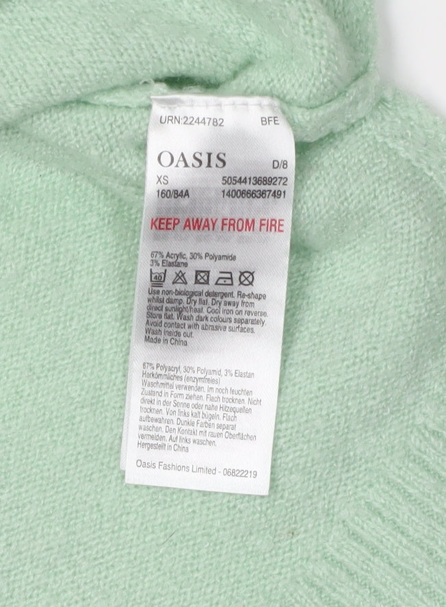 Oasis Womens Green XS Pullover Jumper