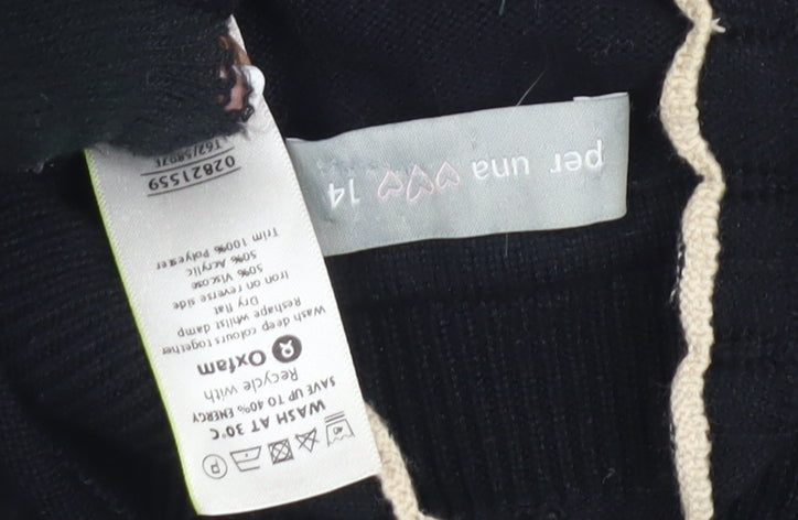 Per Una Women's Black Kimono Style Top Size 14