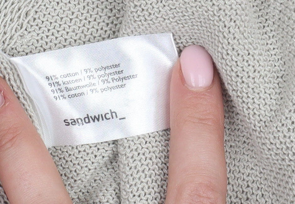 Sandwich Women's Beige V-Neck Cardigan, Size S