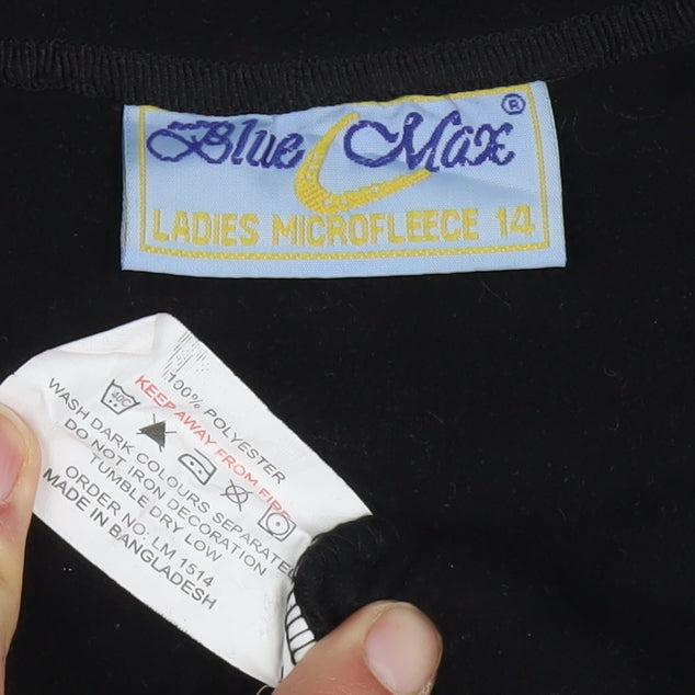 Blue Max Women's Black Microfleece Jacket Size 14