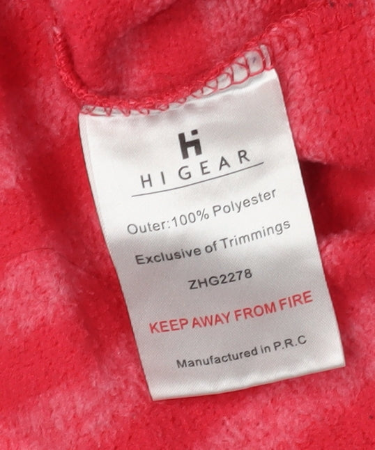 HIGEAR Women's Red Striped Hooded Basic Jacket Size 6