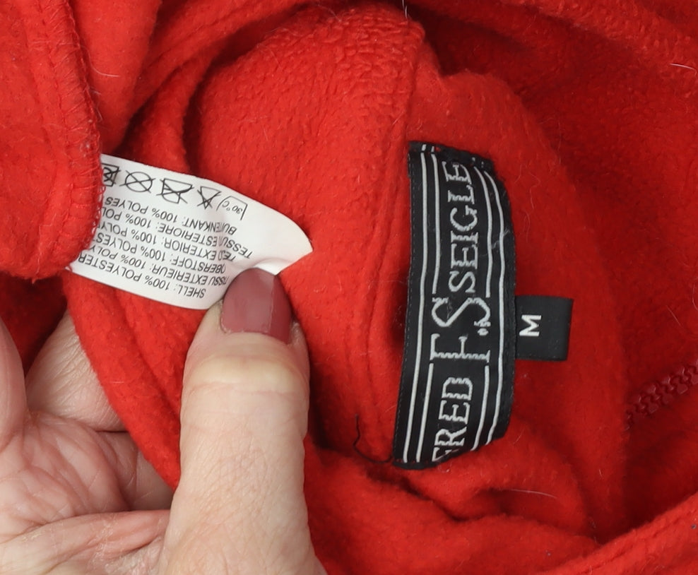 Fred Segal Men's Red Fleece Jacket Size M Casual