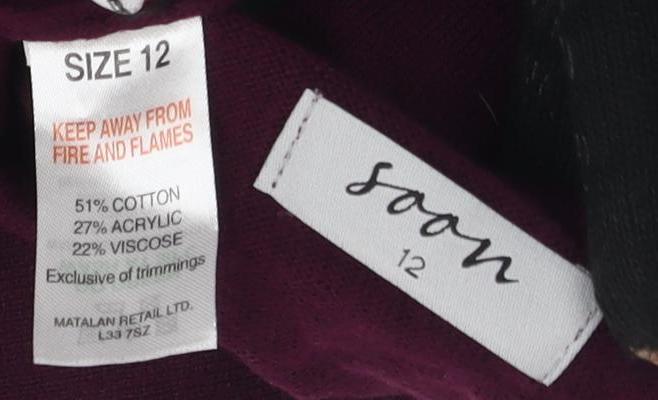 Marks & Spencer Women's Purple Cowl Neck Pullover Jumper, Size 12